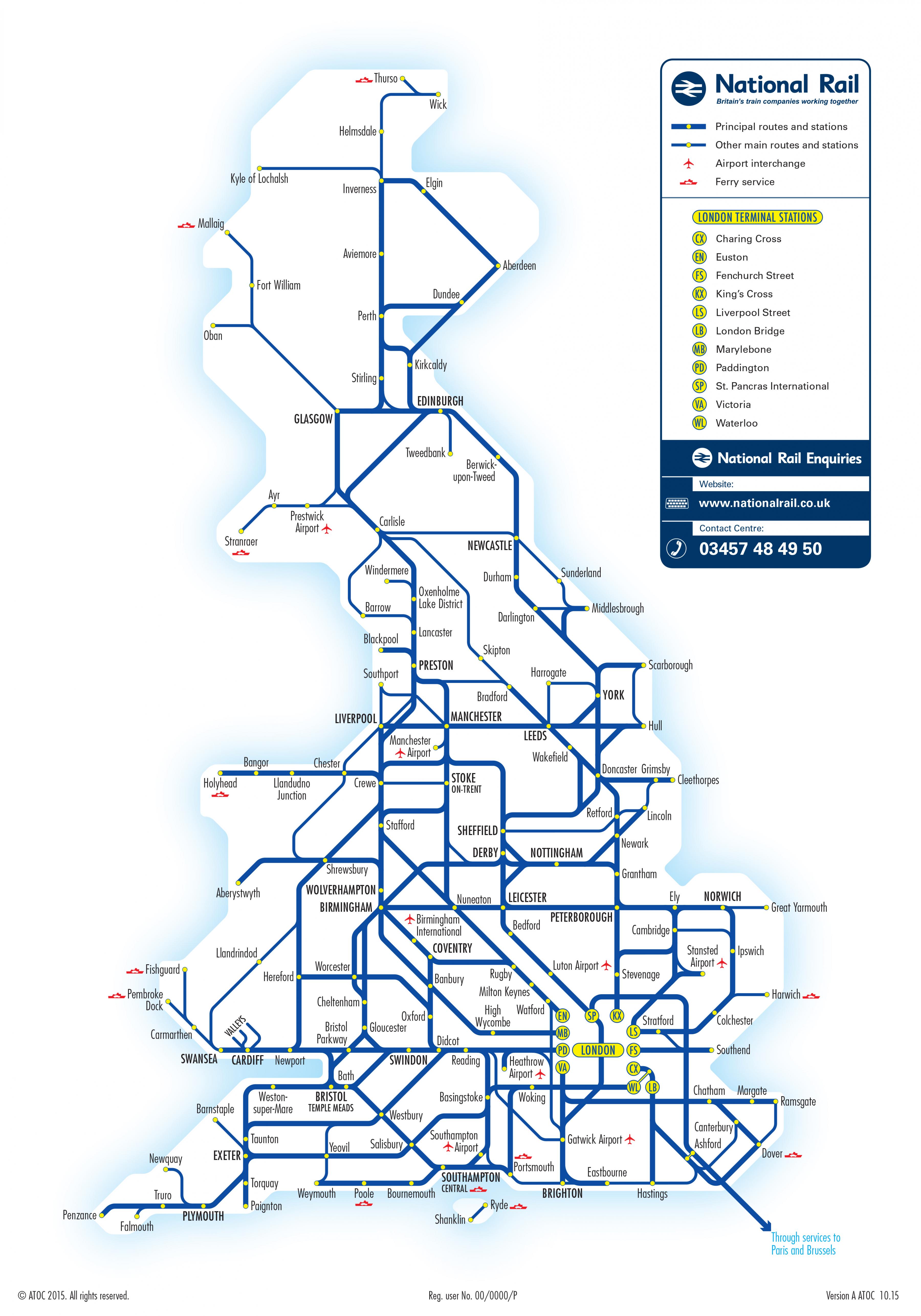 鉄道路線図uk 英国の鉄道の地図全局 北欧のヨーロッパ