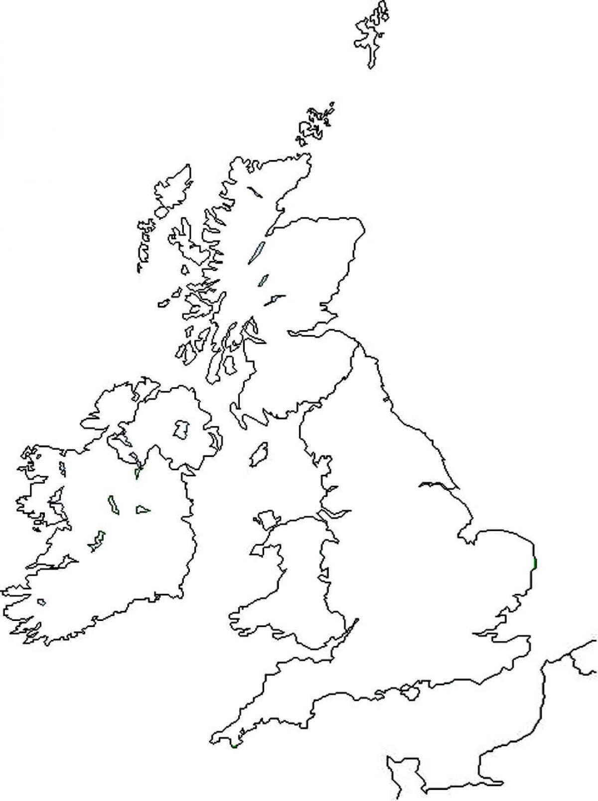 白地図のイギリス 地図のイギリスのブランク 北欧のヨーロッパ