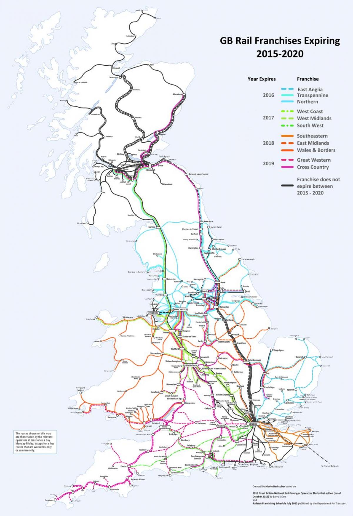 英国の鉄道地図 鉄道路線図なイギリス 北欧 ヨーロッパ