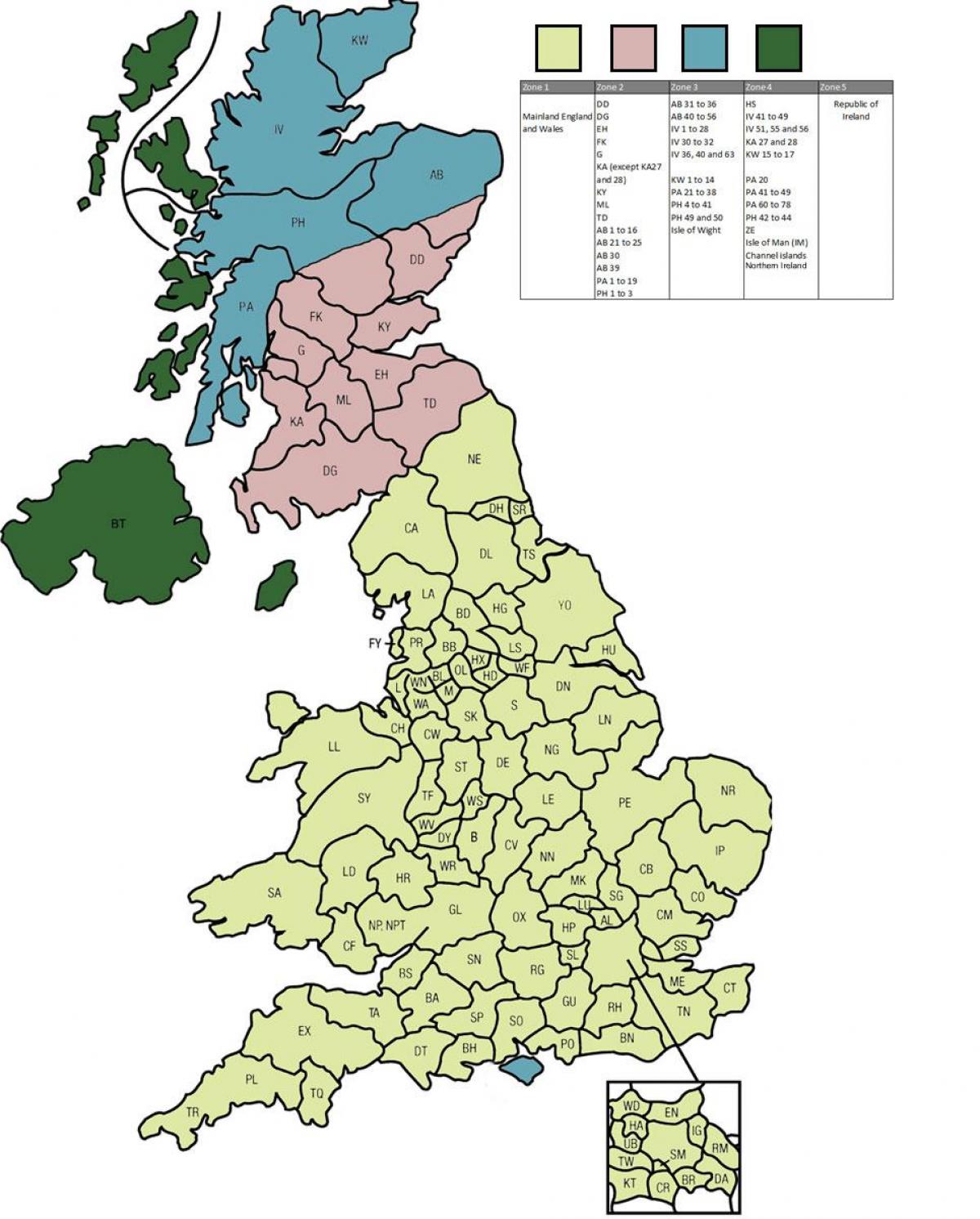 郵便番号 地図のイギリス 地図のイギリスの郵便番号 北欧のヨーロッパ