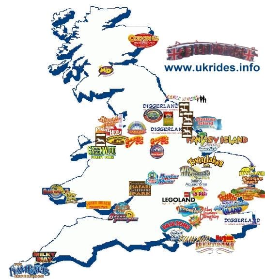 地図の英国テーマパーク
