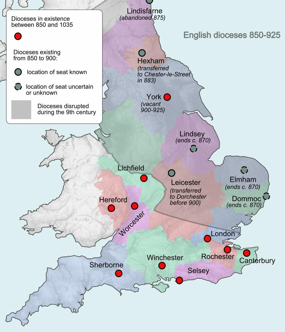 地図のイギリスのバイキング