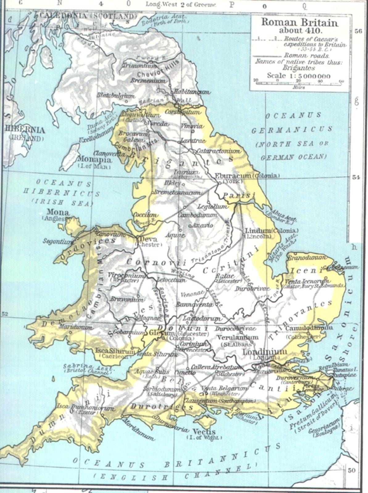 地図のイギリス中世