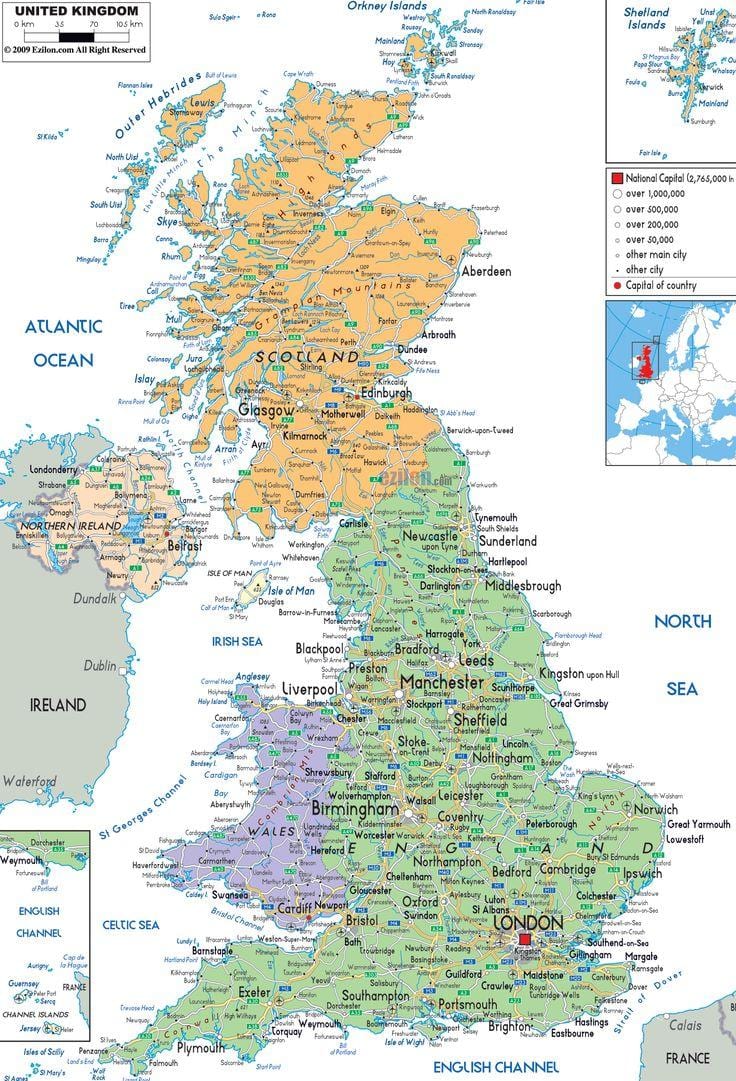 地図のすべての大学が英国
