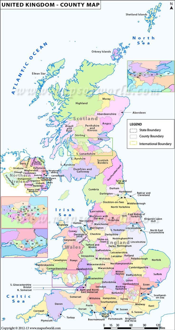 地図の英国西海岸