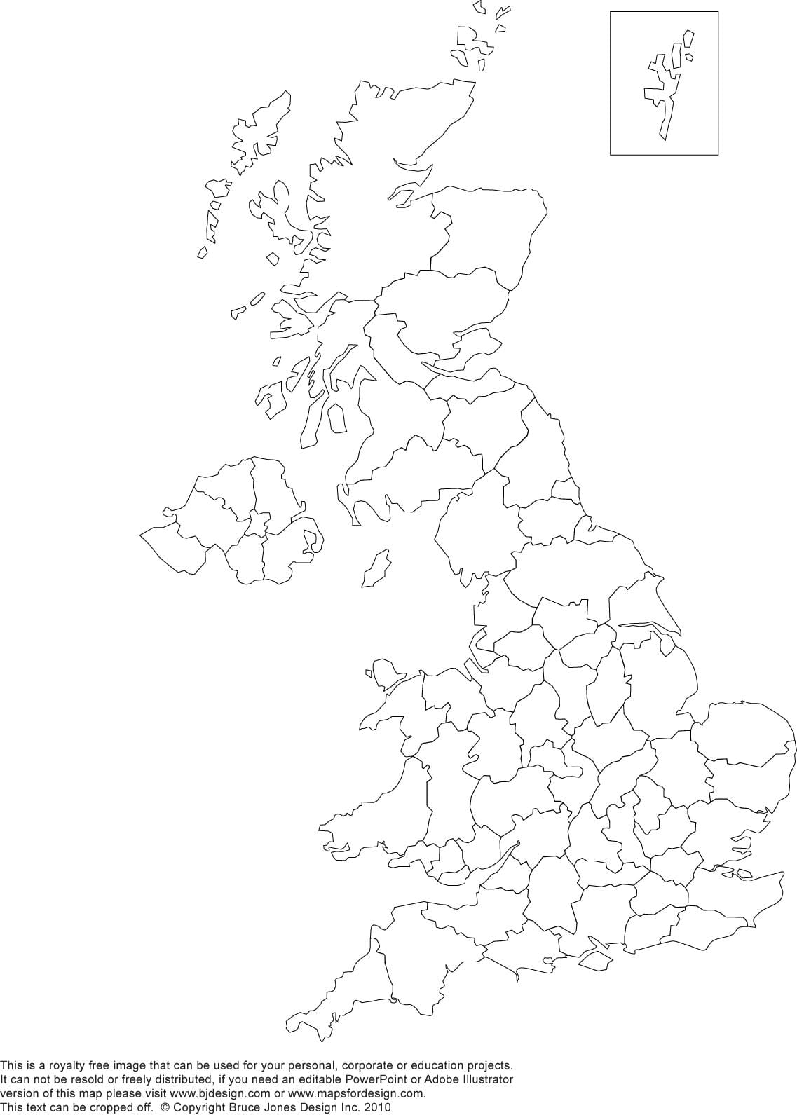 白地図のイギリス