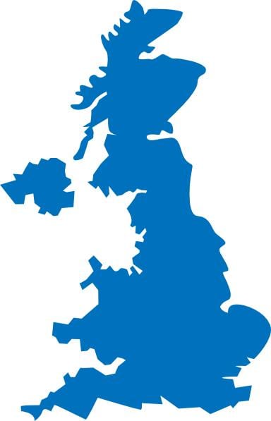 イギリスの地図のベクトル