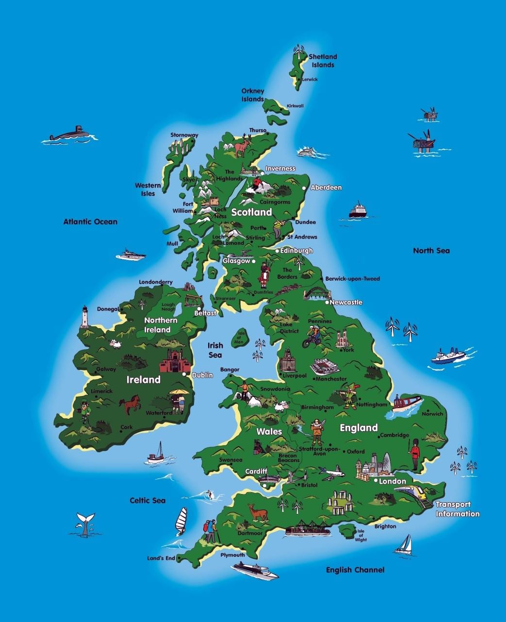 英国観光地図