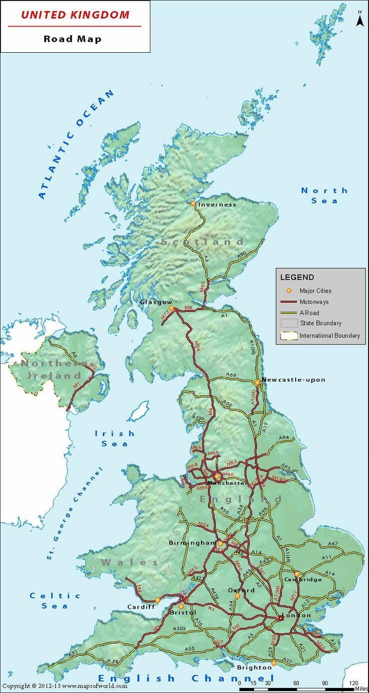 高速道路ネットワークマップ英国