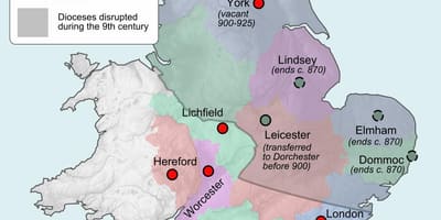地図のイギリスのバイキング