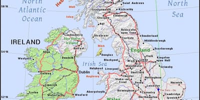 地図の英国北