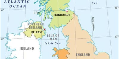 地図の英国の首都
