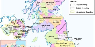地図の英国西海岸