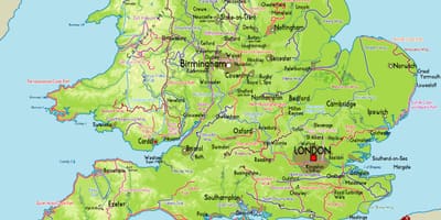 地図の南イギリス