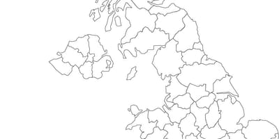 白地図のイギリス