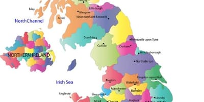 詳しい地図の英国