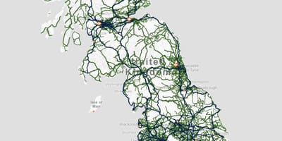 英国の交通地図