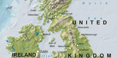 地図の英国地域
