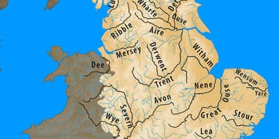 地図の英国の河川