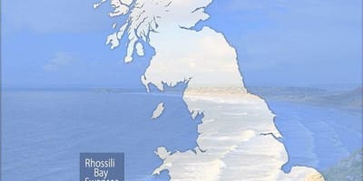 地図の英国ビーチ