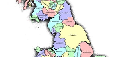 英国イギリスの地図