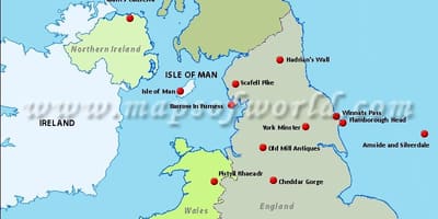地図の英国旅行