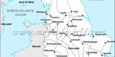 イギリス鉄道の地図